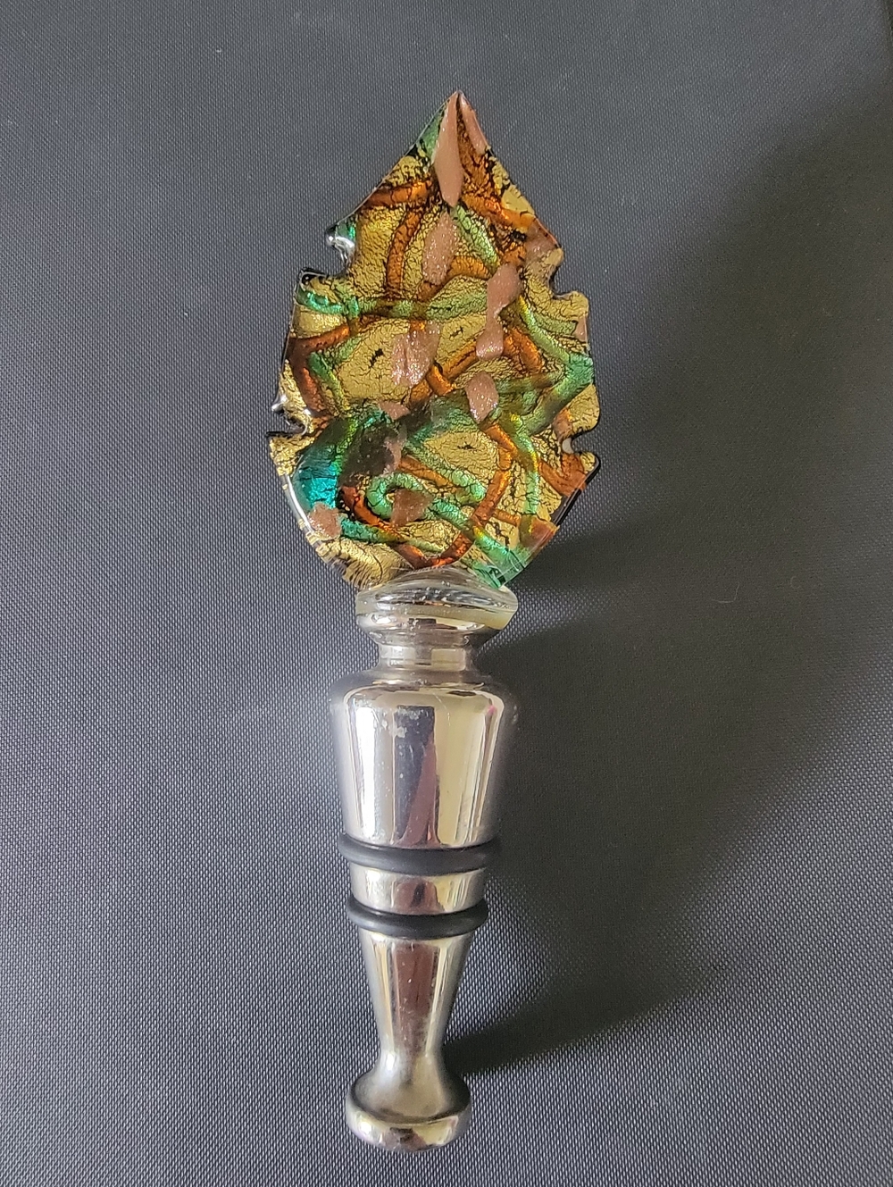 Murano Glass Wine Stopper                 Made In Italy